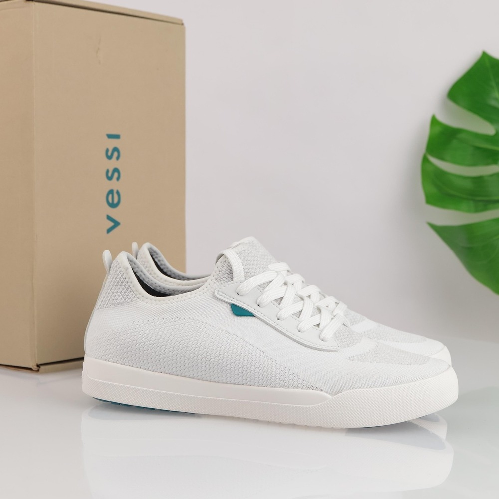 Vessi Shoes Womens Weekend Sneaker Size 10 Waterproof White Knit Casual Athletic